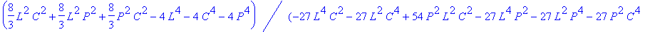 svals := 2/3*(-27*L^4*C^2-27*L^2*C^4+54*P^2*L^2*C^2...