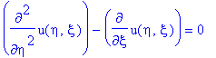 diff(u(eta,xi),`$`(eta,2))-diff(u(eta,xi),xi) = 0