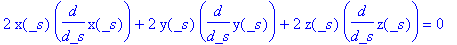 2*x(_s)*diff(x(_s),_s)+2*y(_s)*diff(y(_s),_s)+2*z(_s)*diff(z(_s),_s) = 0