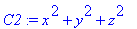 C2 := x^2+y^2+z^2