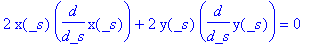 2*x(_s)*diff(x(_s),_s)+2*y(_s)*diff(y(_s),_s) = 0