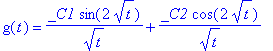 g(t) = _C1/t^(1/2)*sin(2*sqrt(t))+_C2/t^(1/2)*cos(2*sqrt(t))
