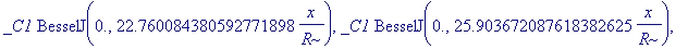 ef := [_C1, _C1*BesselJ(0.,3.8317059702075123156/R*x), _C1*BesselJ(0.,7.0155866698156187535/R*x), _C1*BesselJ(0.,10.173468135062722077/R*x), _C1*BesselJ(0.,13.323691936314223032/R*x), _C1*BesselJ(0.,16...