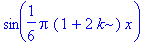 sin(1/6*Pi*(1+2*k)*x)