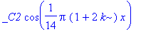 _C2*cos(1/14*Pi*(1+2*k)*x)