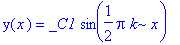y(x) = _C1*sin(1/2*Pi*k*x)
