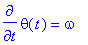 diff(theta(t),t) = omega