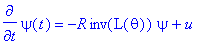 diff(psi(t),t) = -R*inv(L(theta))*psi+u