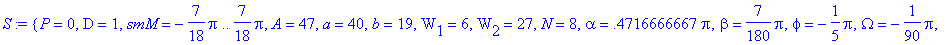 S := {P = 0, D = 1, smM = -7/18*Pi .. 7/18*Pi, A = ...