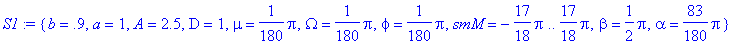 S1 := {b = .9, a = 1, A = 2.5, D = 1, mu = 1/180*Pi...