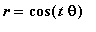 r = cos(t*theta)