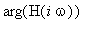 arg(H(i*omega))
