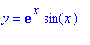 y = exp(x)*sin(x)