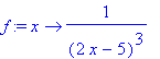 f := proc (x) options operator, arrow; 1/((2*x-5)^3...