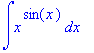 int(x^sin(x),x)