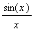 sin(x)/x