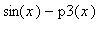 sin(x)-p3(x)