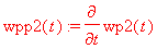 wpp2(t) := diff(wp2(t),t)