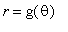 r = g(theta)