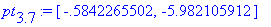 pt[3.7] := [-.5842265502, -5.982105912]