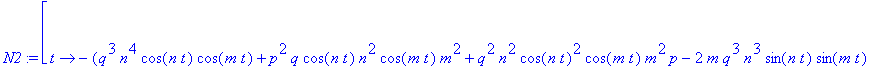 N2 := [proc (t) options operator, arrow; -(q^3*n^4*...