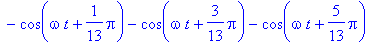 s1 := cos(omega*t+2/13*Pi)+cos(omega*t+4/13*Pi)+cos...