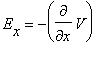 E[x] = -diff(V,x)