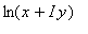 ln(x+I*y)