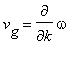 v[g] = diff(omega,k)