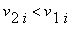 v[2*i] < v[1*i]