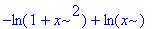 -ln(1+x^2)+ln(x)