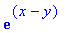 exp(x-y)