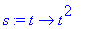 s := proc (t) options operator, arrow; t^2 end proc...
