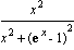 x^2/(x^2+(exp(x)-1)^2)