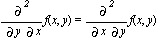 diff(f(x, y), x, y) = diff(f(x, y), y, x)