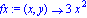 fx := proc (x, y) options operator, arrow; 3*x^2 end proc