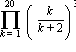 Product((k/(k+2))^3, k = 1 .. 20)