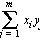 sum(x[i]*y[j], j = 1 .. m)