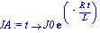 JA := proc (t) options operator, arrow; J0*exp(-R*t/L) end proc
