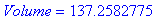 Volume = 137.2582775