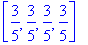 [3/5, 3/5, 3/5, 3/5]