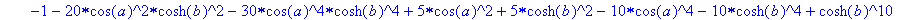 x_function := proc (a, b) -1-20*cos(a)^2*cosh(b)^2-...