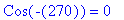 Cos(`-`(270)) = 0