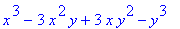 x^3-3*x^2*y+3*x*y^2-y^3