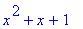 x^2+x+1