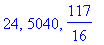 24, 5040, 117/16