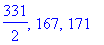 331/2, 167, 171