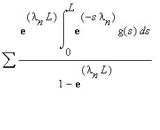 sum(exp(lambda[n]*L)*int(exp(-s*lambda[n])*g(s),s =...