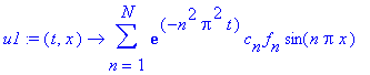 u1 := proc (t, x) options operator, arrow; sum(exp(...