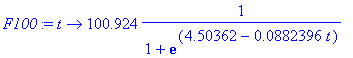 F100 := proc (t) options operator, arrow; 100.924*1...